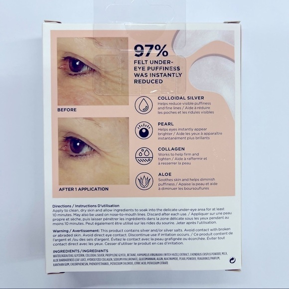 𝅺beautybio Bright Eyes Collagen-Infused Brightening Colloidal Silver Eye Masks - Picture 5 of 8